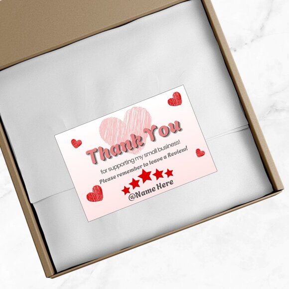 60 Heratsl Thank You Cards 4 x 2.8 - Picture 6 of 7